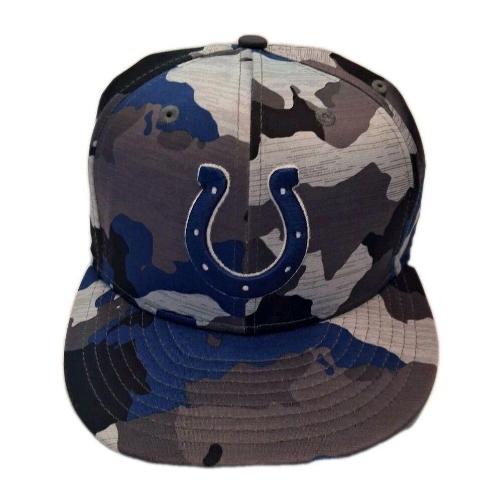 Indianapolis Colts Hat Cap Fitted Mens Size 7 7/8 Camo NFL Football New Era